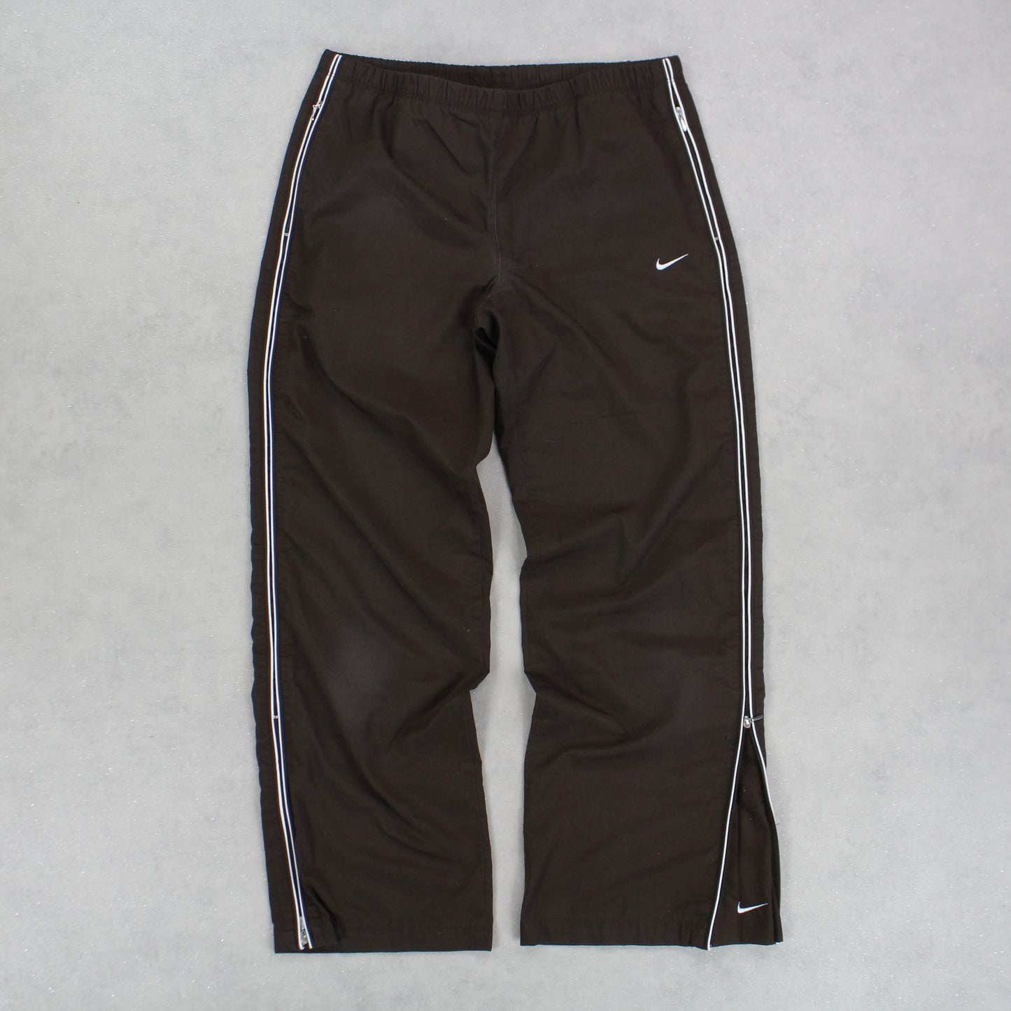 SUPER RARE 00s Nike Trackpants Brown - (S)