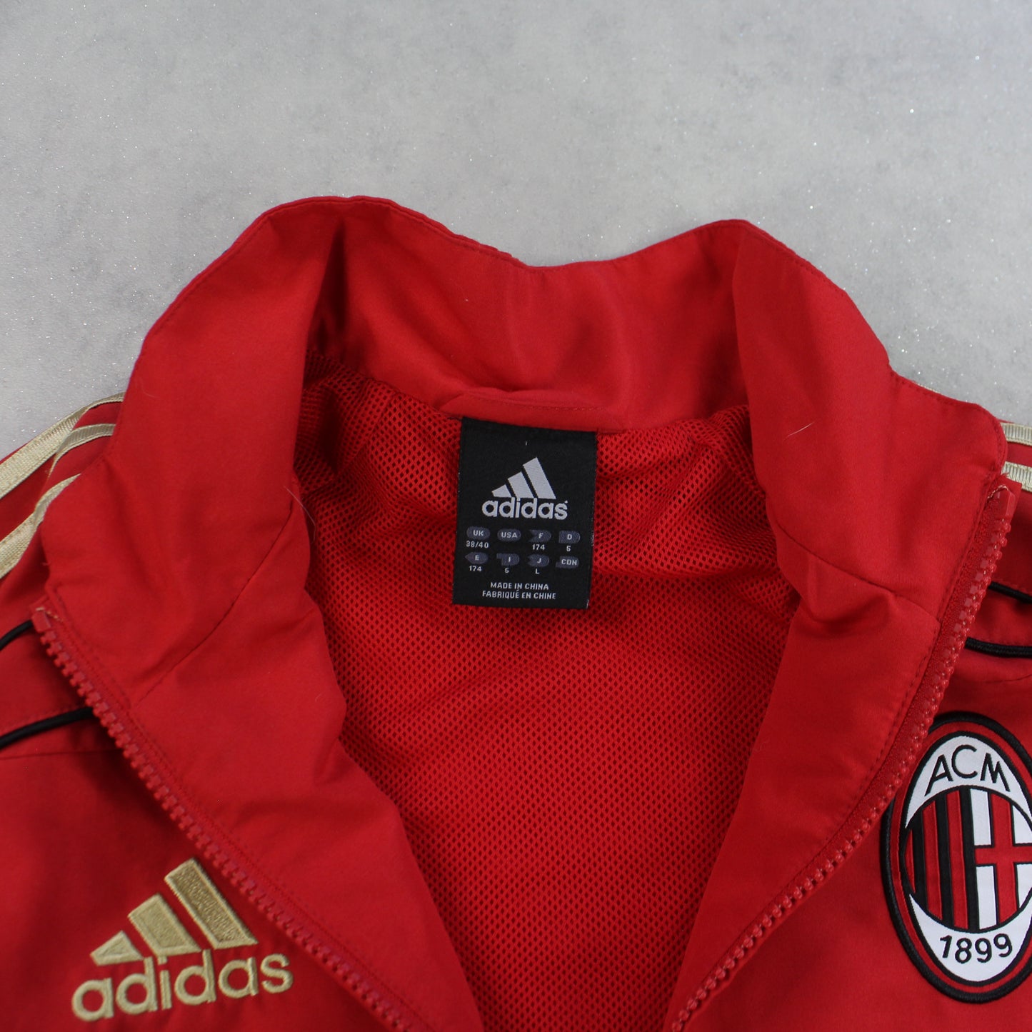 SUPER RARE 00s Adidas AC Milan Track Jacket Red - (M)