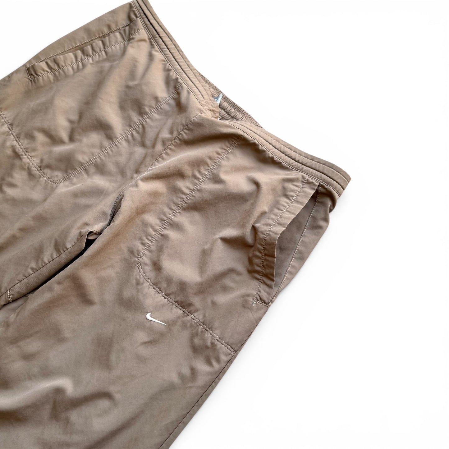 RARE 2000s Nike Trackpants Light Brown - (S)