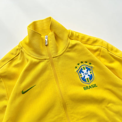SUPER RARE 2000s NIKE Brasil Zip Up Jacket Yellow - (M)