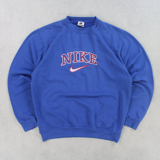 SUPER RARE 00s Nike Sweatshirt Blue - (M)