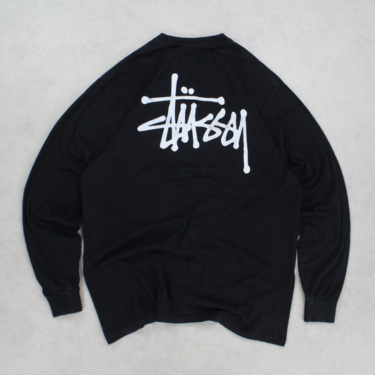 Stüssy Long Sleeve T-Shirt Black - (L)