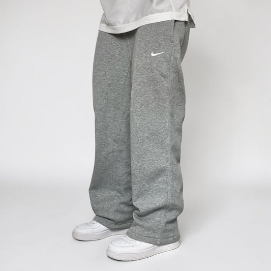 RARE 2000s Wide Leg Nike Joggers Grey - (L)