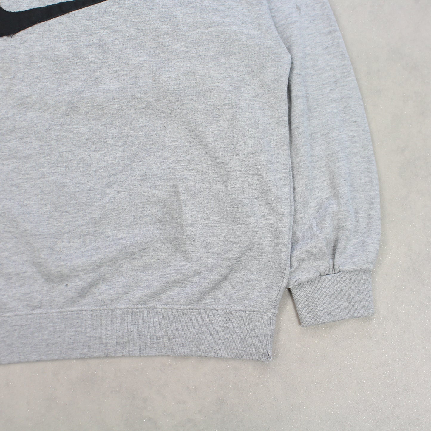 RARE 1990s Nike Swoosh Sweatshirt Grey - (M)