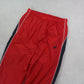 RARE 00s Nike Baggy Trackpants Red - (M)