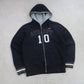 RARE 00s Nike Zip Up Hoodie Black - (M)