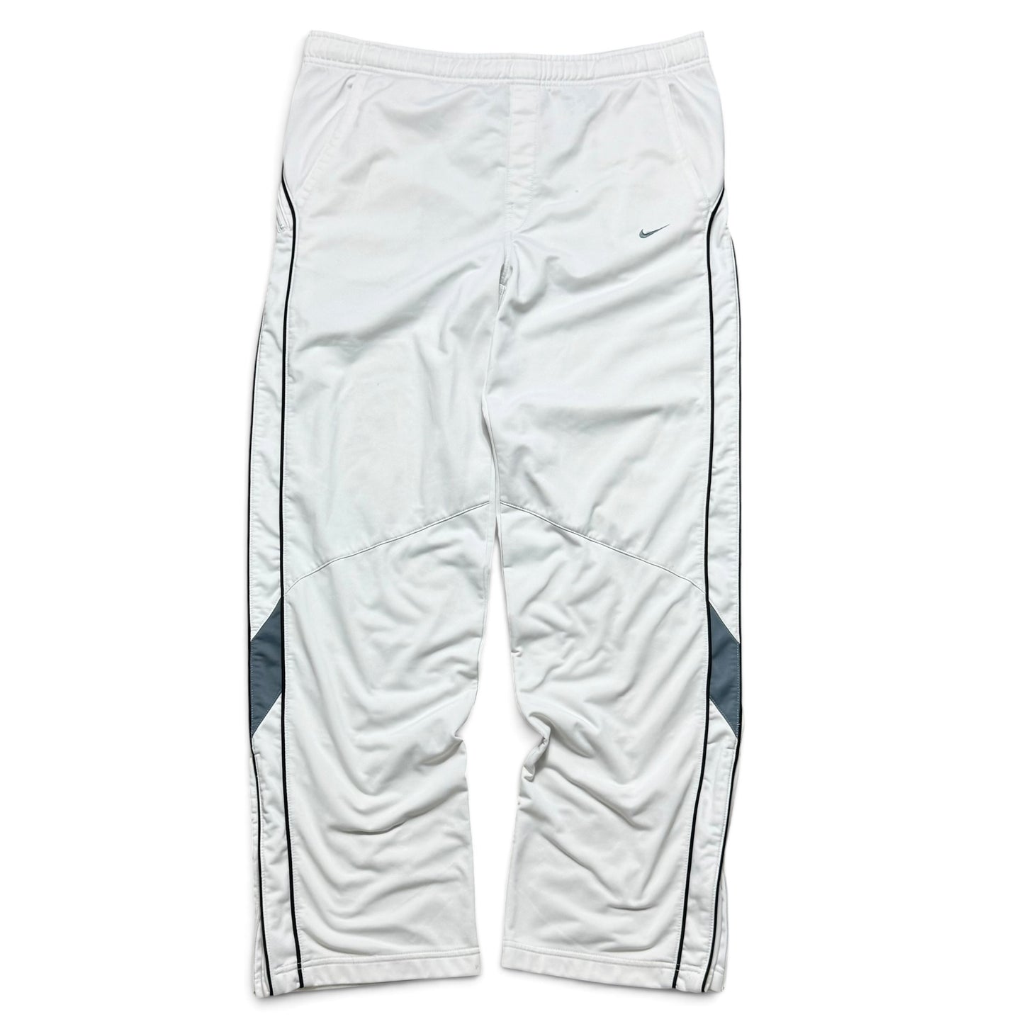 SUPER RARE 2000s Nike Trackpants White - (L)