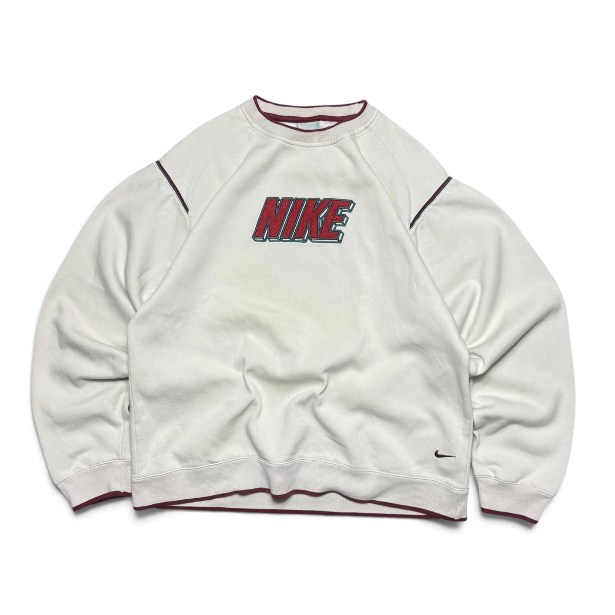 SUPER RARE 2000s Nike Sweatshirt Cream - (S)
