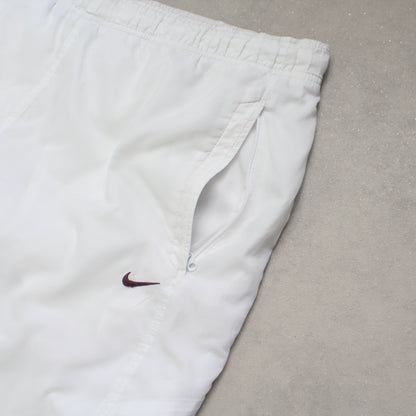 SUPER RARE 2000s Nike Trackpants White - (L)