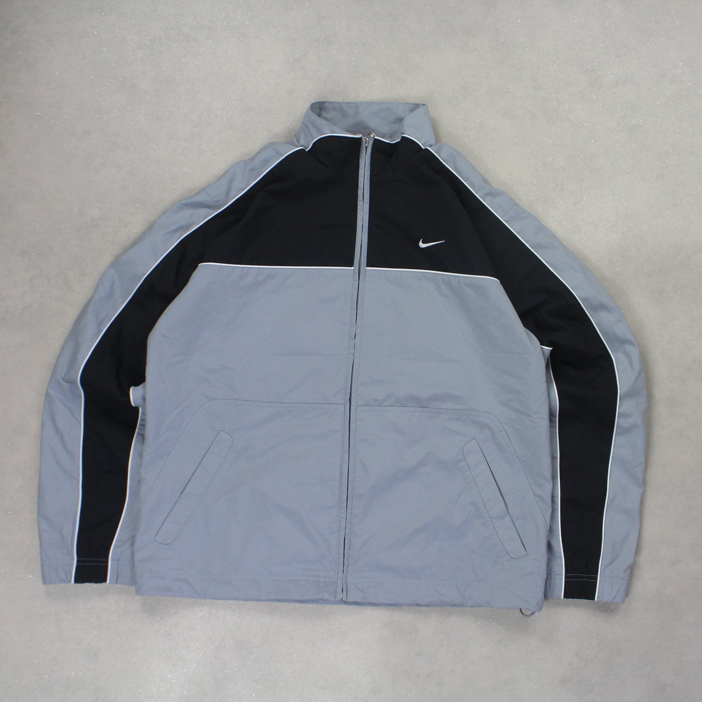RARE 2000s Nike Track Jacket Grey - (M)