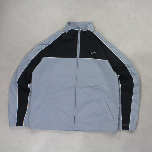 RARE 2000s Nike Track Jacket Grey - (M)