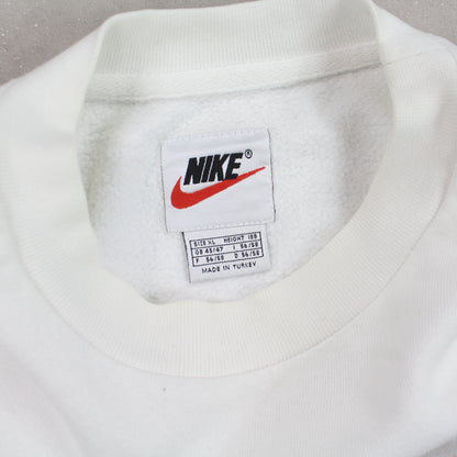 RARE Vintage 1990s Nike Spell Out Sweatshirt White - (XL)