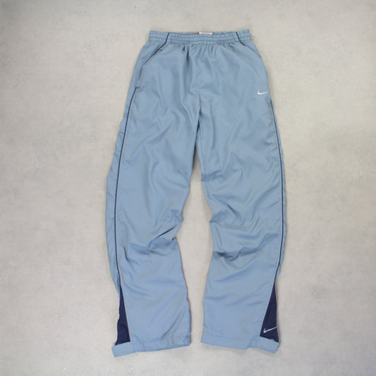 SUPER RARE 2000s Nike Trackpants Blue - (S)