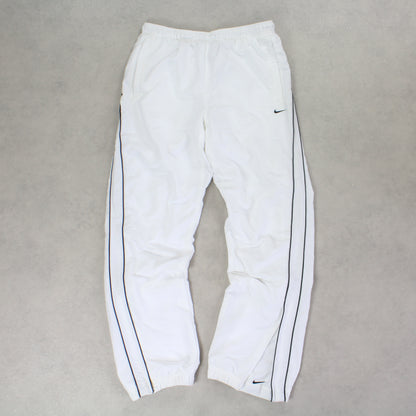 SUPER RARE 2000s Nike Trackpants White - (M)