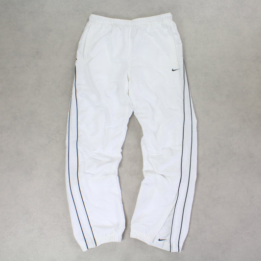 SUPER RARE 2000s Nike Trackpants White - (M)