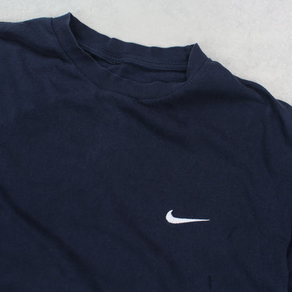 Vintage 1990s Nike Swoosh T-Shirt Navy - (M)