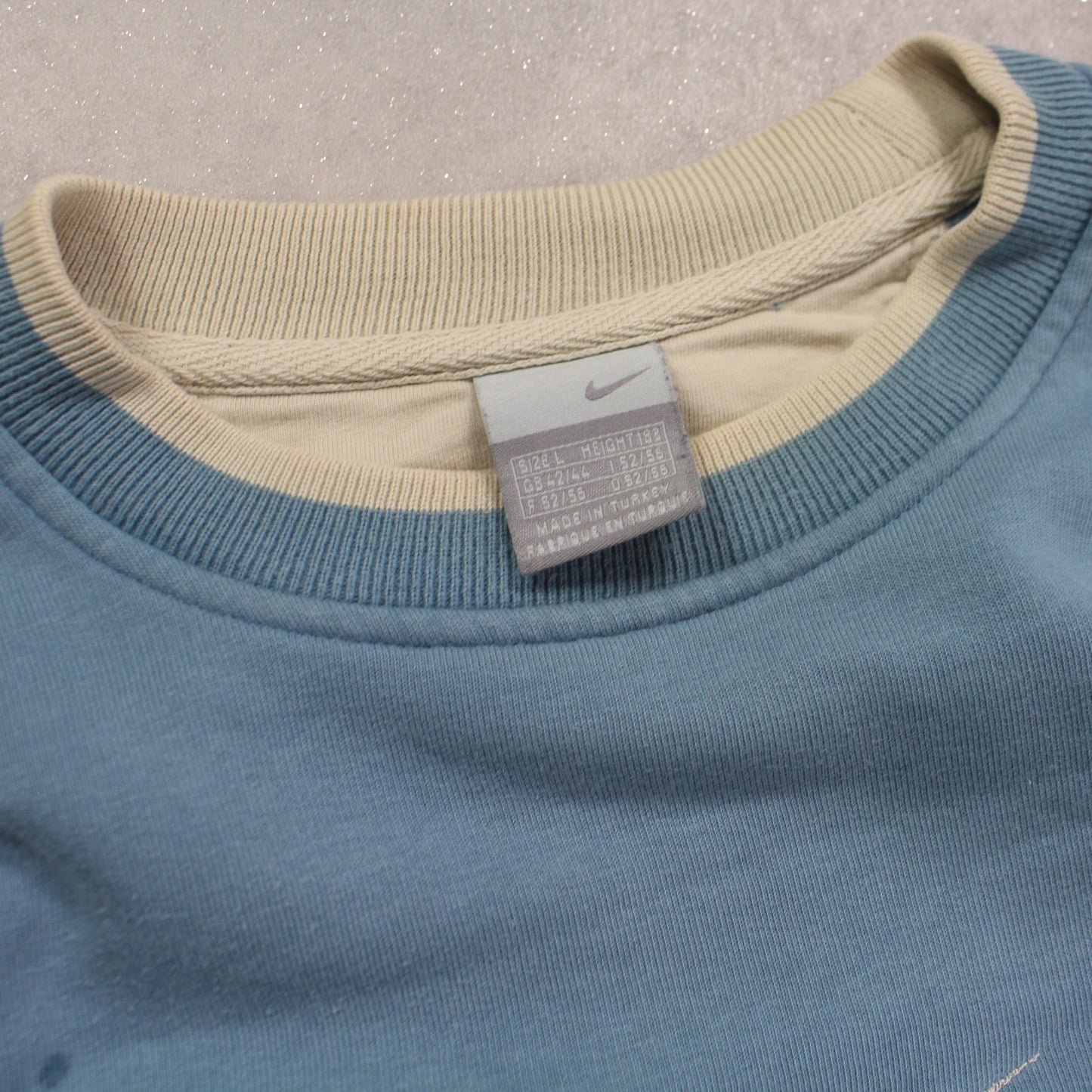 RARE 2000s Nike Swoosh Sweatshirt Blue - (L)