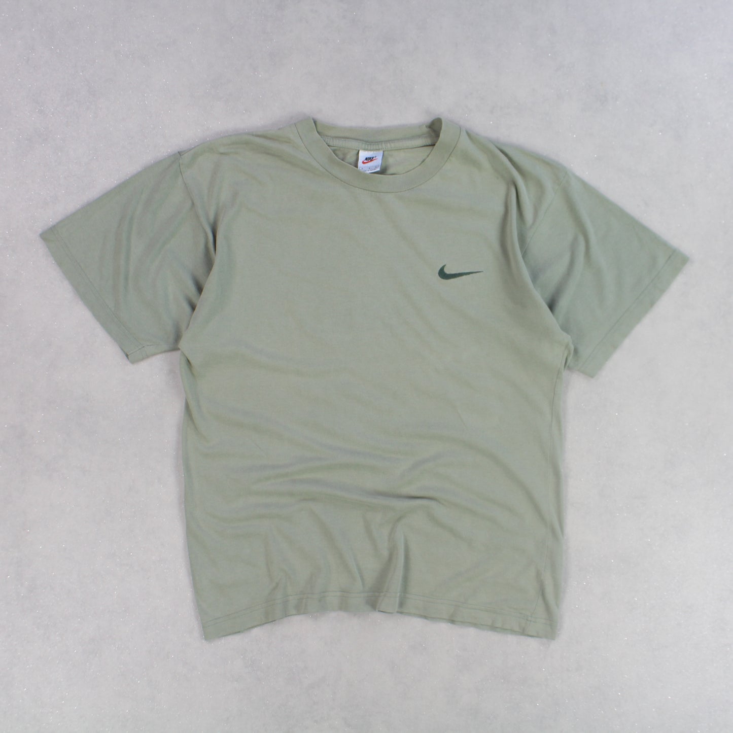 RARE 90s Nike Heavyweight T-Shirt Green - (M)