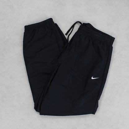 RARE Vintage 00s Baggy Nike Trackpants Black - (L)