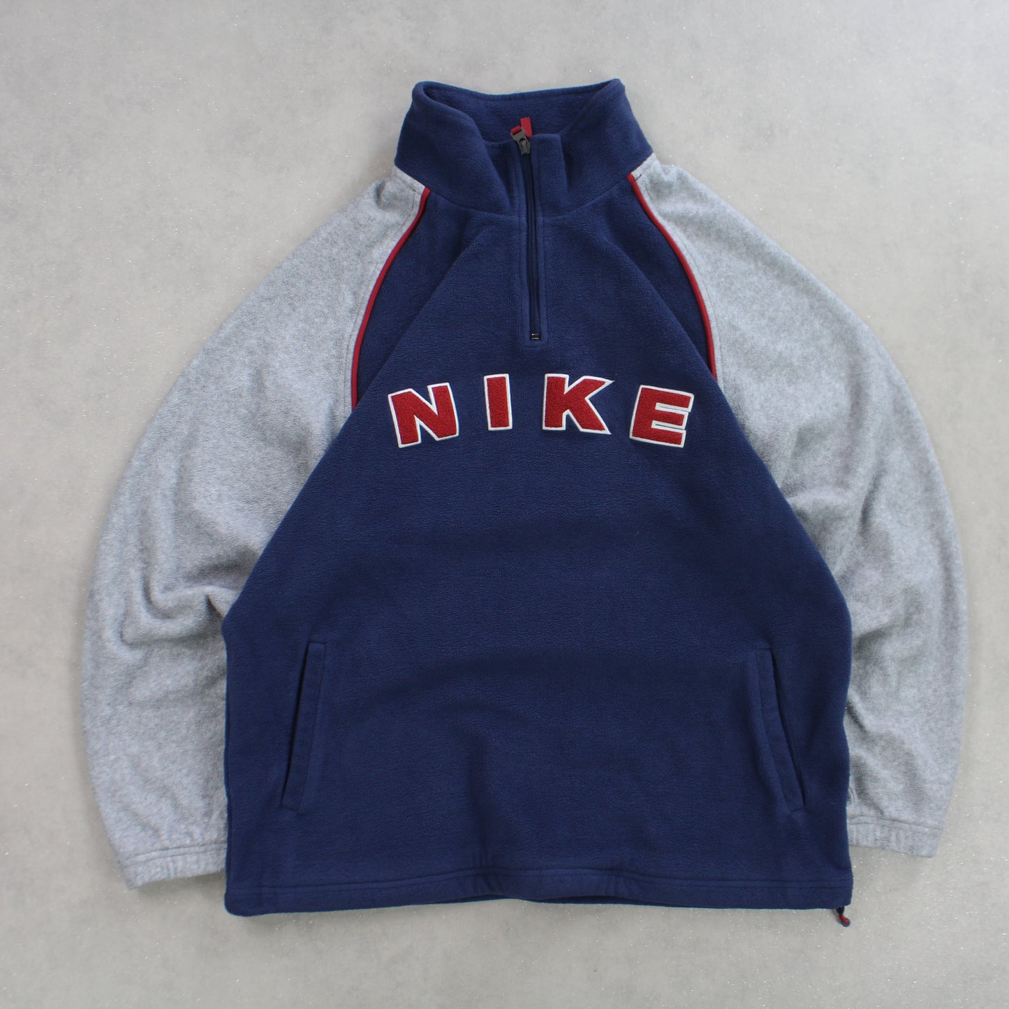 SUPER RARE 2000s Nike 1/4 Fleece Navy - (XL)