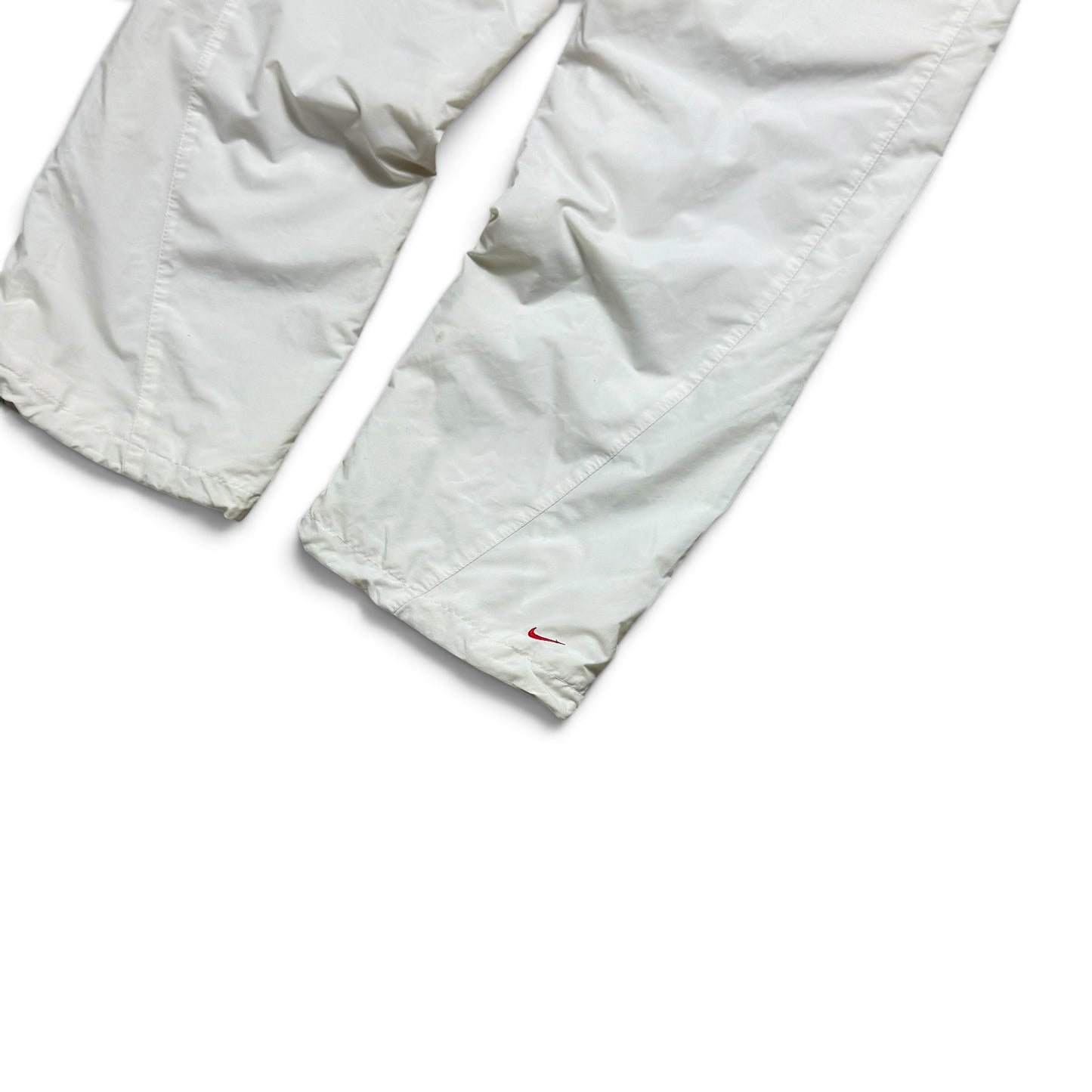 VERY RARE 2000s Nike Hex Trackpants White *PREMIUM* - (S)
