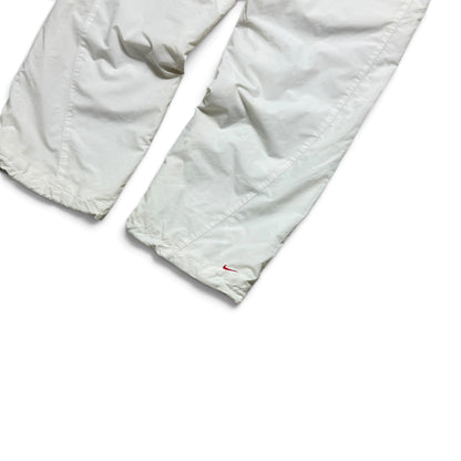 VERY RARE 2000s Nike Hex Trackpants White *PREMIUM* - (S)