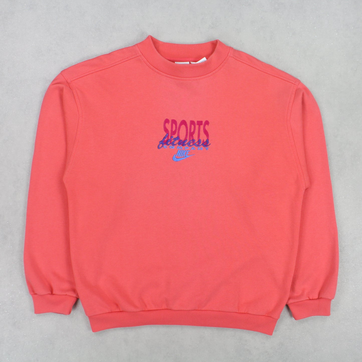 SUPER RARE Vintage 1990s Nike Sweatshirt Coral - (M)