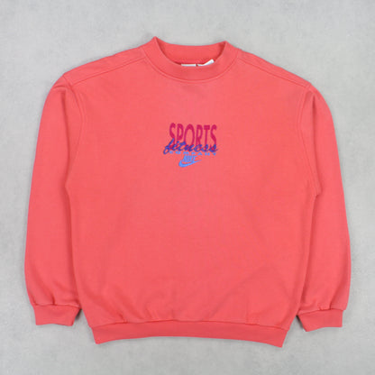 SUPER RARE Vintage 1990s Nike Sweatshirt Coral - (M)