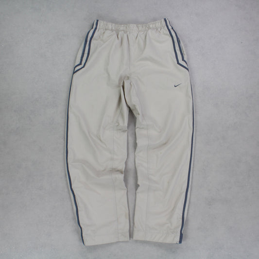 SUPER RARE 00s Nike Trackpants Cream - (M)