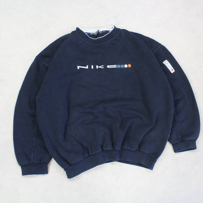 SUPER RARE Vintage 1990s Nike Sweatshirt Navy - (M)