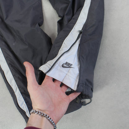 RARE 00s Baggy Nike Trackpants Grey - (L)