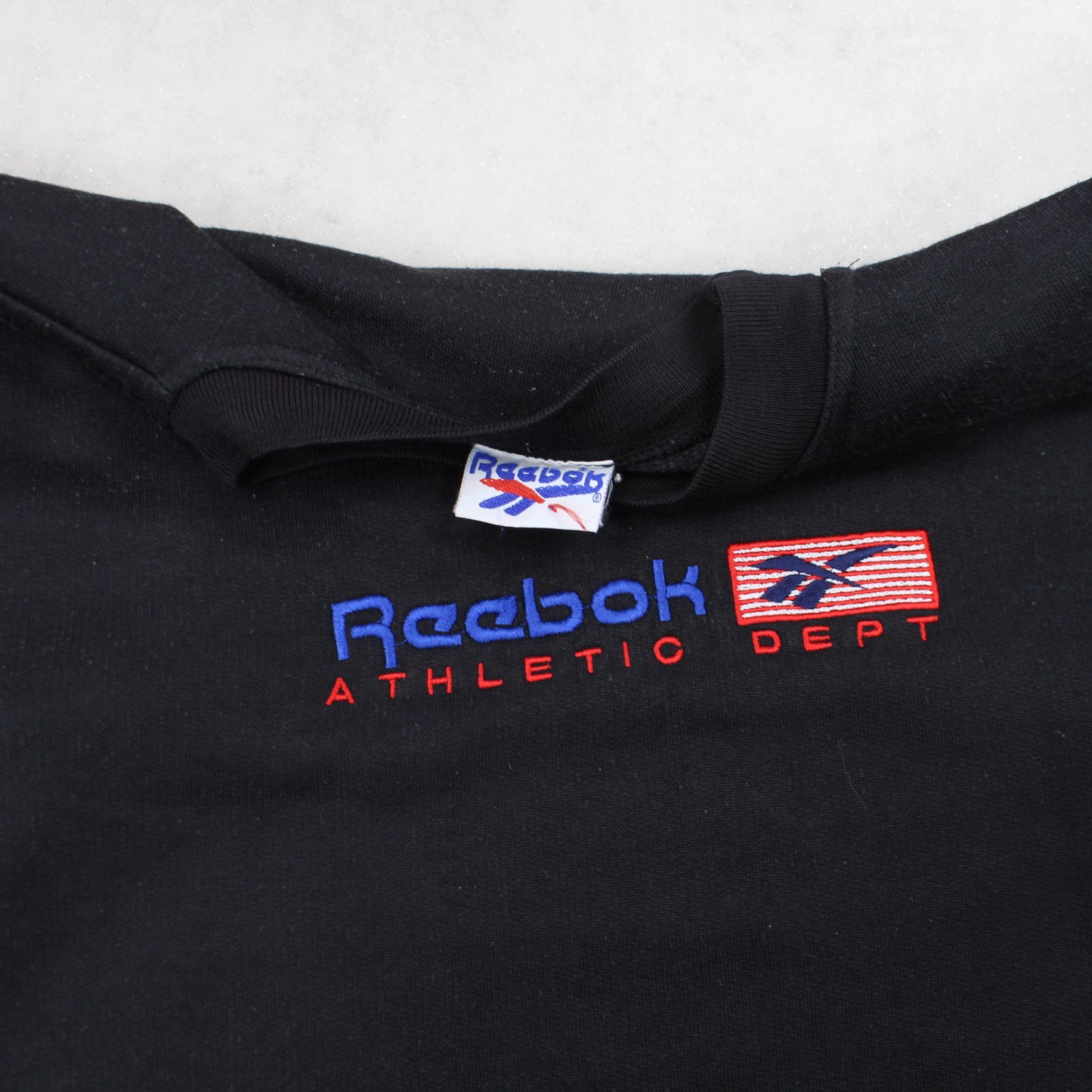 RARE Vintage 1990s Reebok Sweatshirt Black - (S)