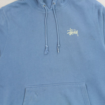 RARE Blue Stüssy Spell Out Hoodie - (M)