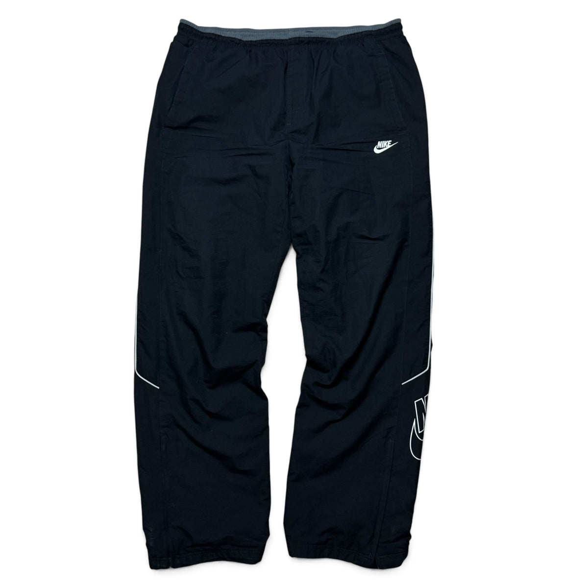 RARE 2000s Baggy Nike Trackpants Black - (XL)