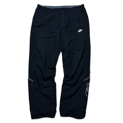 RARE 2000s Baggy Nike Trackpants Black - (XL)