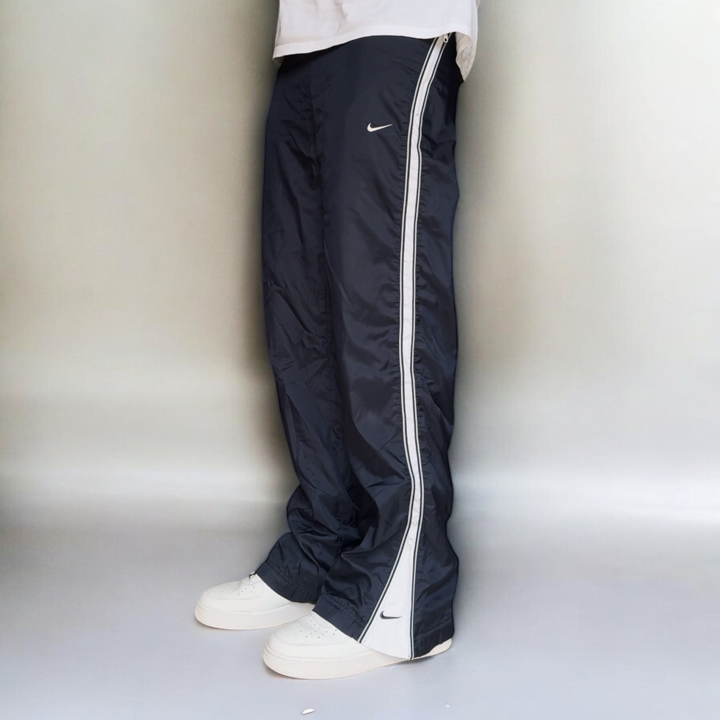 SUPER RARE 00s Nike Trackpants Navy - (S)