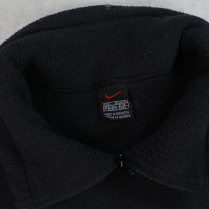 SUPER RARE Vintage 1990s Nike 1/4 Fleece Black - (XL)