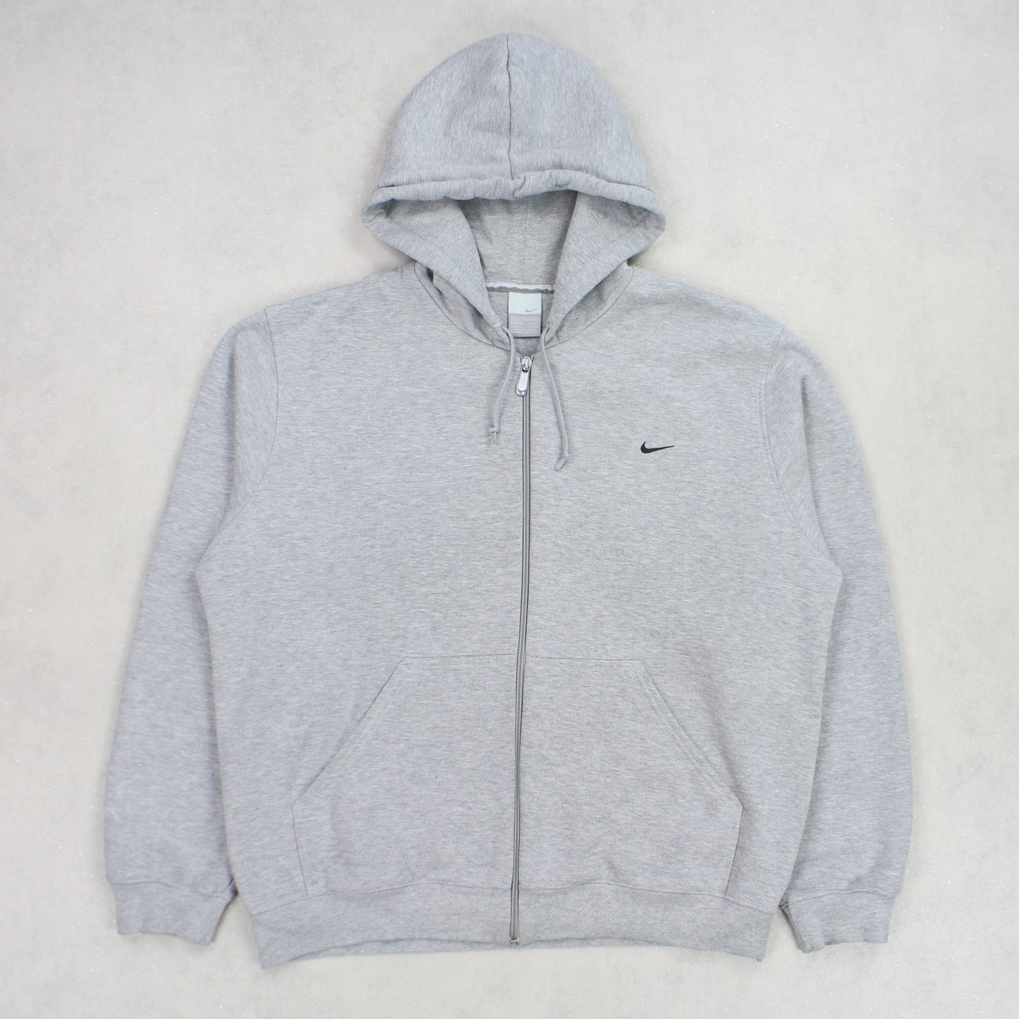 Vintage 00s Nike Zip Up Hoodie Grey - (L)