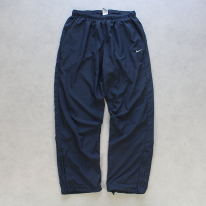 2000s Baggy Nike Trackpants Navy - (L)