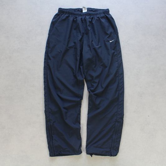 2000s Baggy Nike Trackpants Navy - (L)