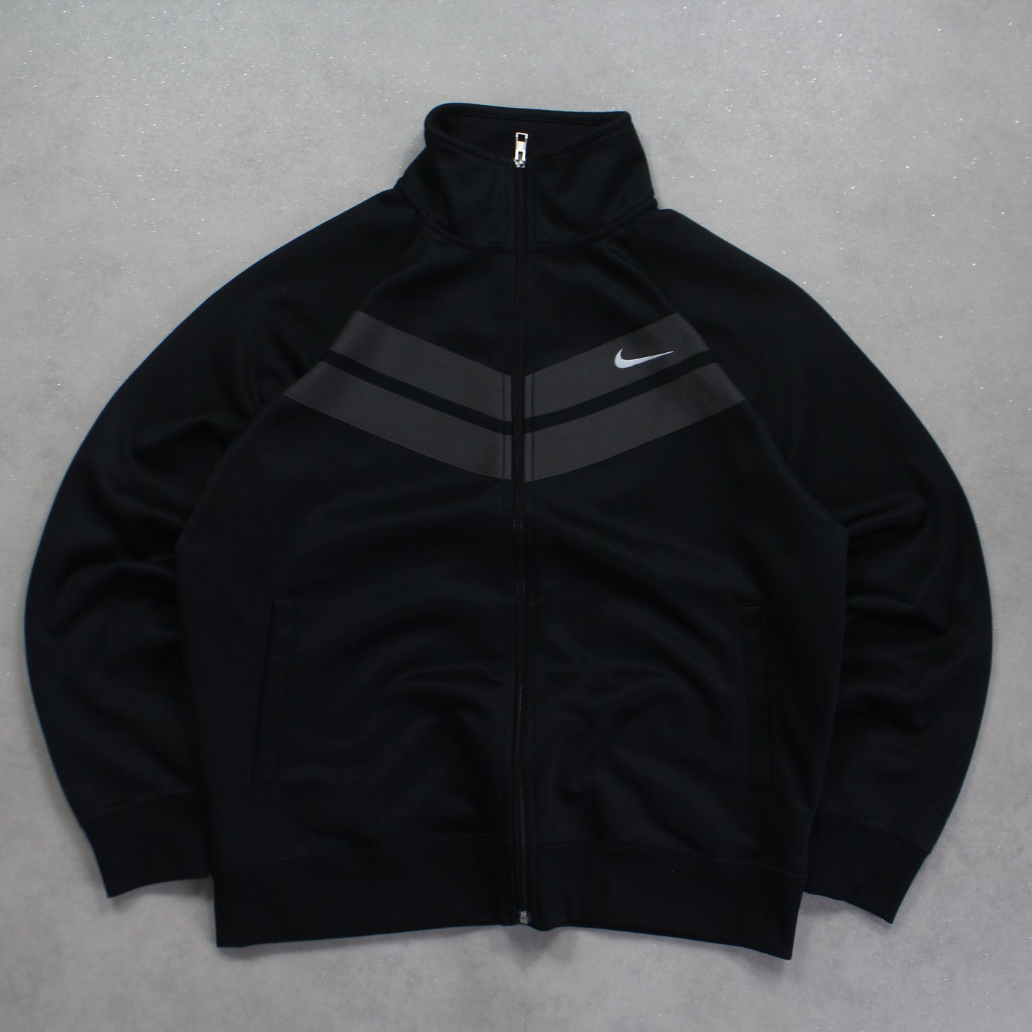 RARE 2000s Nike Track Jacket Black - (M)