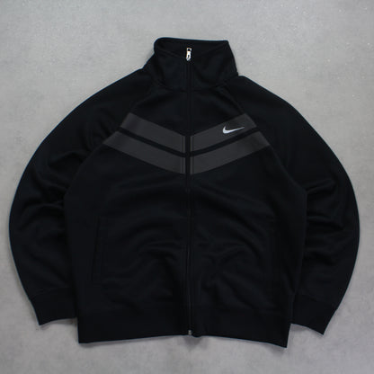 RARE 2000s Nike Track Jacket Black - (M)