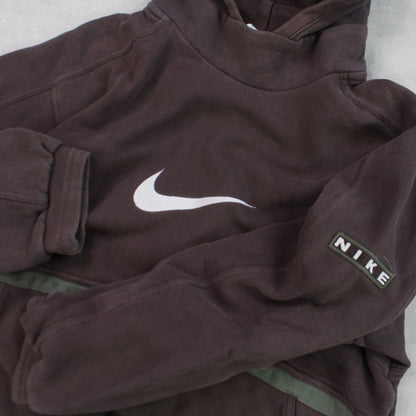 VERY RARE 90s Nike Hoodie Brown - (S)