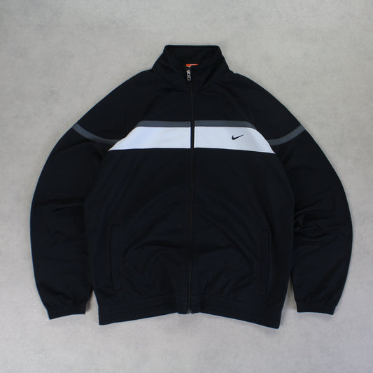 RARE 2000s Nike Track Jacket Black - (L)