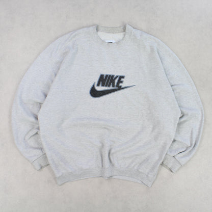 RARE 1990s Nike Sweatshirt Grey - (XL)