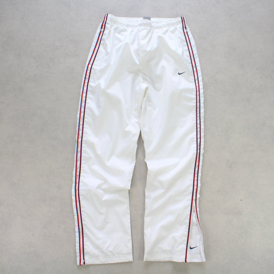 SUPER RARE 2000s Nike Trackpants White - (M)