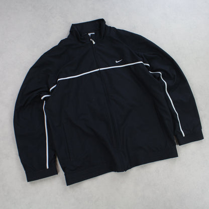 RARE 2000s Nike Track Jacket Black - (L)