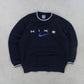 SUPER RARE 90s Nike Sweatshirt Navy - (S)