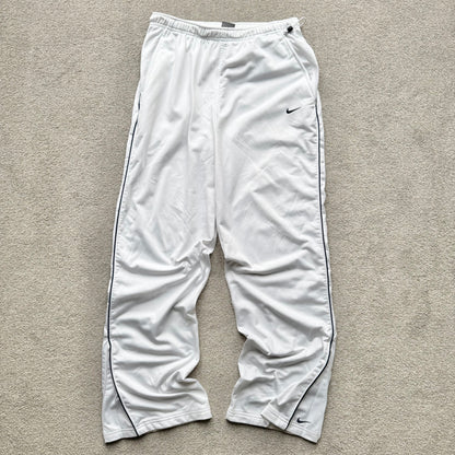 SUPER RARE 2000s Nike Trackpants White *PREMIUM* - (M)