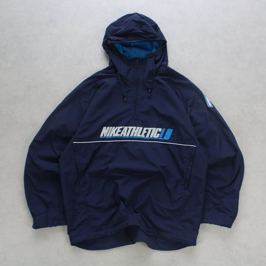 RARE 2000s Nike Hooded Jacket Navy - (L)
